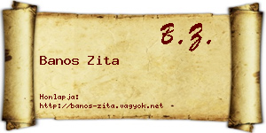 Banos Zita névjegykártya